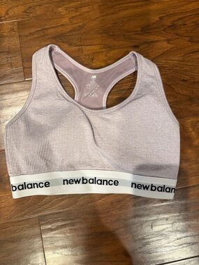 New Balance Light Purple Ribbed Racerback Sports Bra